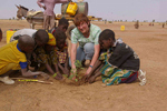 Album Reboisement Yarka Ecole publique : Plantation des arbres dans la cour de l'école